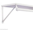 6 Pk White Steel 10 3/4" Shelf & Clothes Hanger Rod Bracket Holder RP
