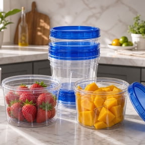 6 Plastic Food Storage Containers Microwave Refrigerator Stackable Airtight Bento Boxes For Meal Prep