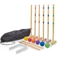 thumbnail image 1 of 6-Player Travel Croquet Set with Drawstring Bag, 1 of 1