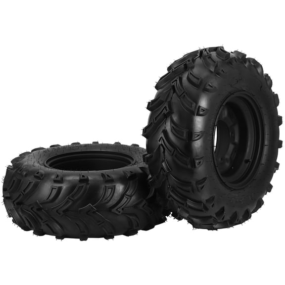 6-Ply Heavy Duty All-Terrain ATV/UTV Tire and Wheel Set – 25x8-12 Size, Mud & Off-Road Performance, 4/110 PCD Rims, 3.5+2.5 Offset, Arrow groove – Fits Four-Wheelers, Karts, Golf Carts