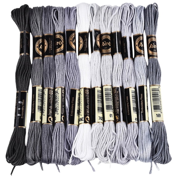 6-Ply Polyester Embroidery Floss Stitch Threads Segment Dyed Gradient ...