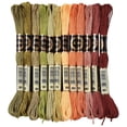 6-Ply Polyester Embroidery Floss Stitch Threads Segment Dyed Gradient ...