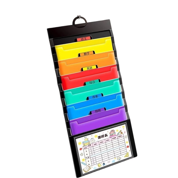 6 Pocket Folding File Organiser Letter Size Document Organiser High Capacity Expandable File Bag for School