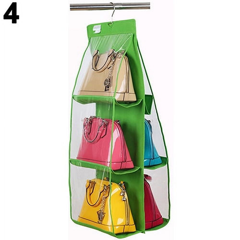 HLONK Hanging Handbag Organizer Dust Proof Storage Holder Bag Wardrobe  Closet for Purse Clutch with 6 Larger Pockets for Organizing and Storing  Women Handbags（Grey） - Walmart.com