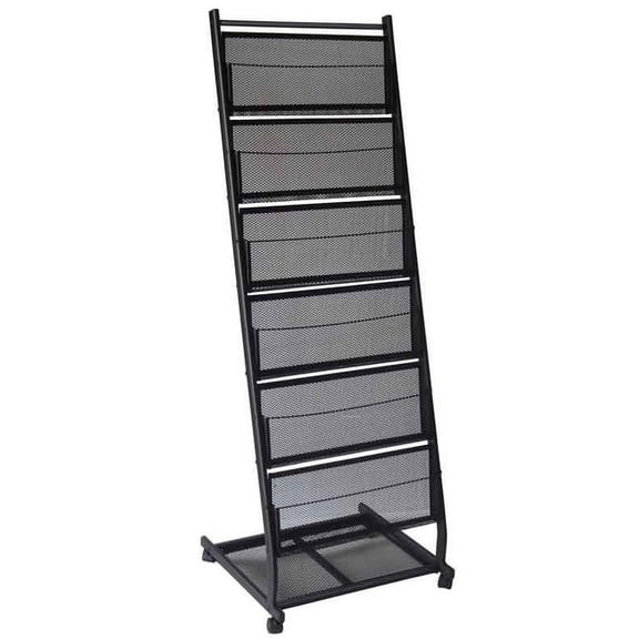 6 Pocket Mobile Literature Display Rack (Medium) - Great for Literature or Magazine Display!