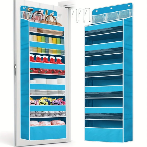 6-Pocket Over-Door Organizer - No-Tilt Hanging Storage for Diapers, Toys & Shoes - Fits Nursery, Bedroom or Bathroom