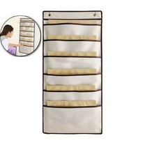 6-Pocket Wall Mounted File Organizer, Hanging Chart Storage System, Polyester Document Holder for Office Home