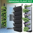 thumbnail image 1 of 6 Pockets Garden Wall Hanging Planting Bags Vegetable Green Plant Grow Planter Gray, 1 of 6