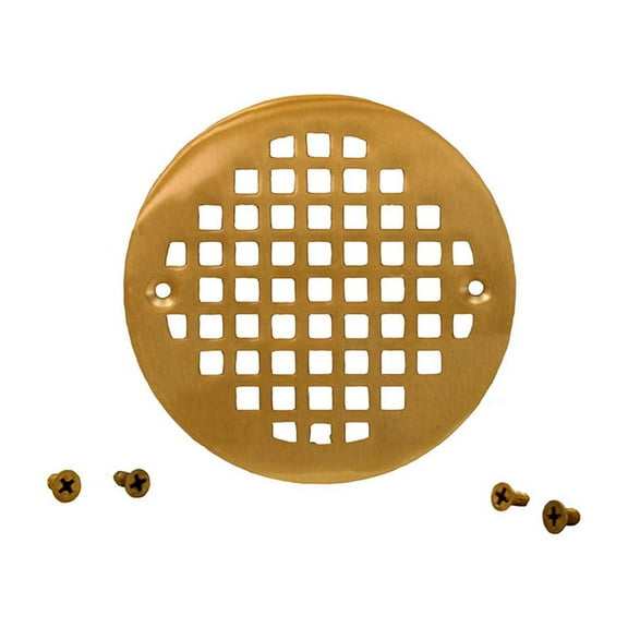 6" Polished Brass Round Cast Coverall Strainer,PartNo C60801 JonesStephens