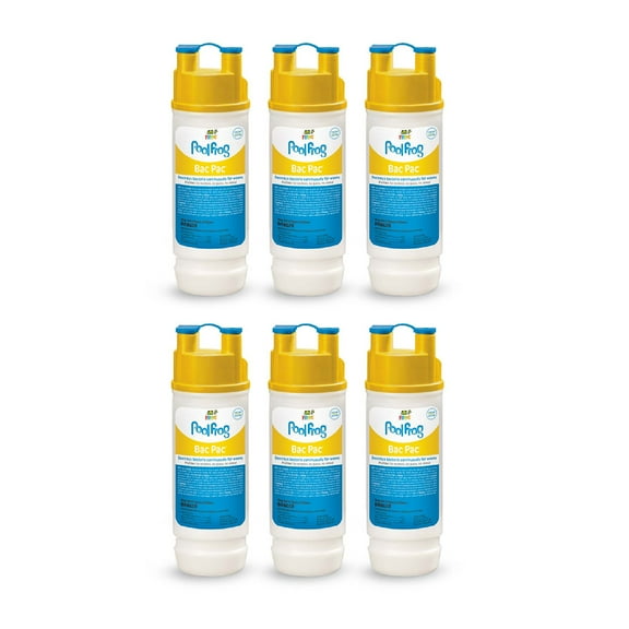 6 Pool FROG Bac Pacs prefilled with 2.2 lbs. of Trichlor, Replacement Chlorine Pacs for with Pool FROG Model 5400 and Pool FROG Model 6100