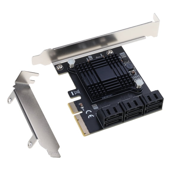 6 Port 3 PCI for Express Expansion Card PCI-E Controller PCIe 4X To SATA3 6Gb Adapter Add On Cards For HDD SSD