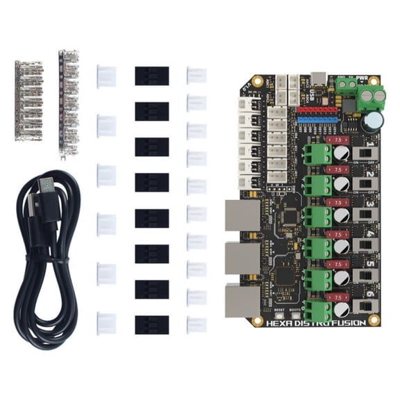 6-Port Industrial USB 2.0 Hub with 7.5A Programmable Power Control for Printers