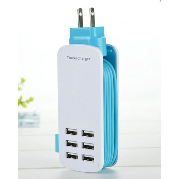 6 Port Multiple USB Travel Wall Charger Power Adapter For iPhone Android Samsung