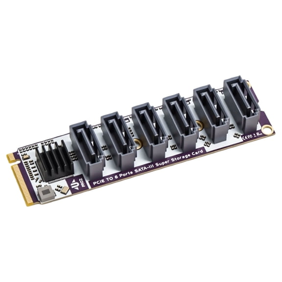 High Performances M.2 to SATA3.0 Converters Providing 6 Interfaces Supporting SATA3.0 Protocol for Efficient Data Handling