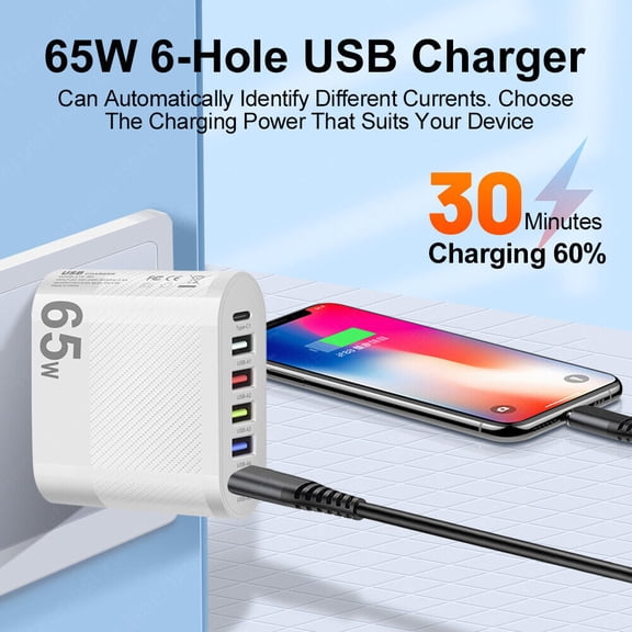 6-Port USB Portable Charger | Multi-Interface Charger | Mobile Phone/IPad Charging Equipment