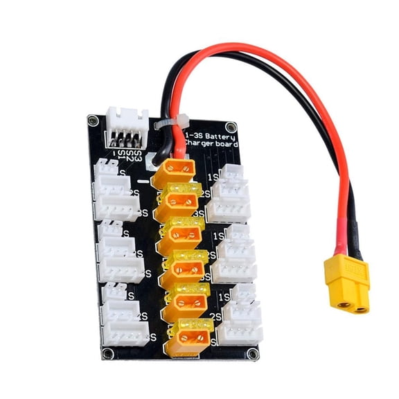 6 Port XT60 Head Balanced Charging Board XT30 Parallel Charging Plate 20A Durability for Efficient Battery Charging