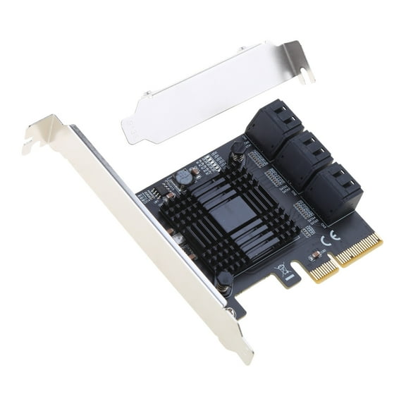 6 Ports PCI to SATA 3.0 Controller Internal Expansion Card PCI to SATA Adapter Converter for Desktop PC Support SATA