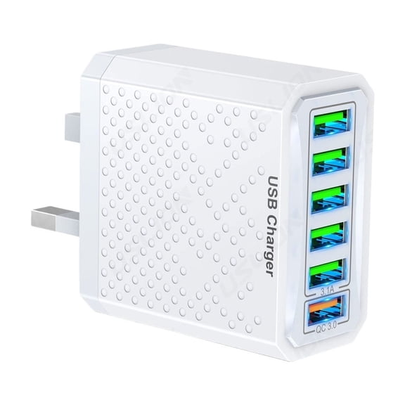 6 Ports USB Charger 3.1A Fast Charger 6 in 1 Multi Charger US Plug Charger Adapter ,Fast Charging Devices