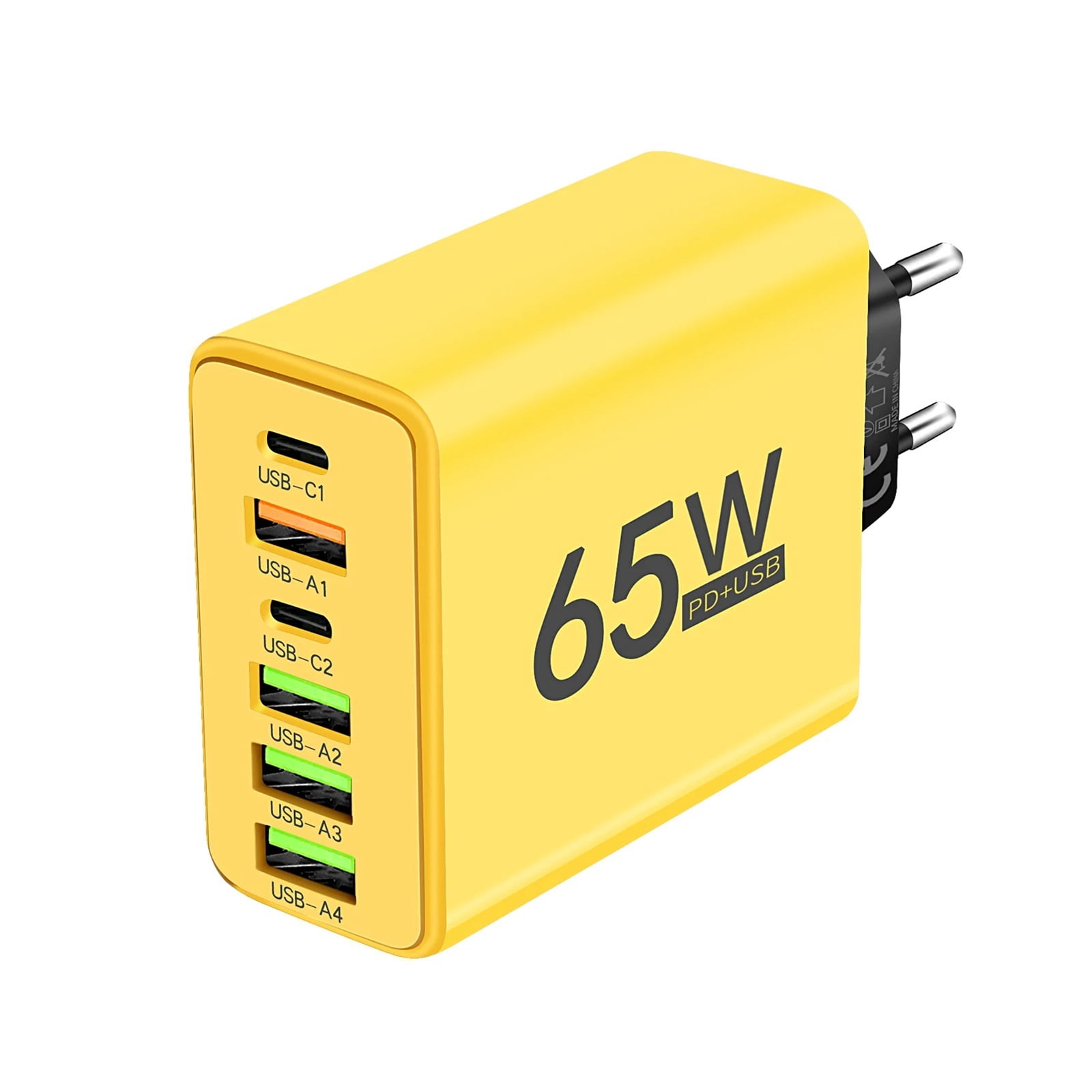6 Ports USB Charger 65W Fast Charging Phone Charge Adapter Type C Quick Charger For USB PD Wall Charger