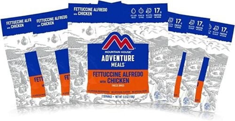 (6 Pouches) Mountain house Freeze Dried Emergency Survival Backpacking and Camping Food Fettuccine Alfredo with Chicken ✅