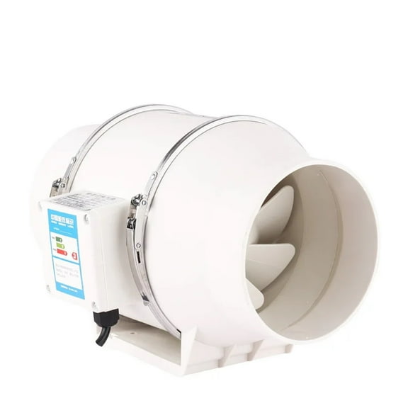 6'' Powerful Industrial Exhaust Fan Silent Channel Pipe Duct Bathroom Extractor Ventilation Kitchen Toilet Air Ventilator ,Easy to Use