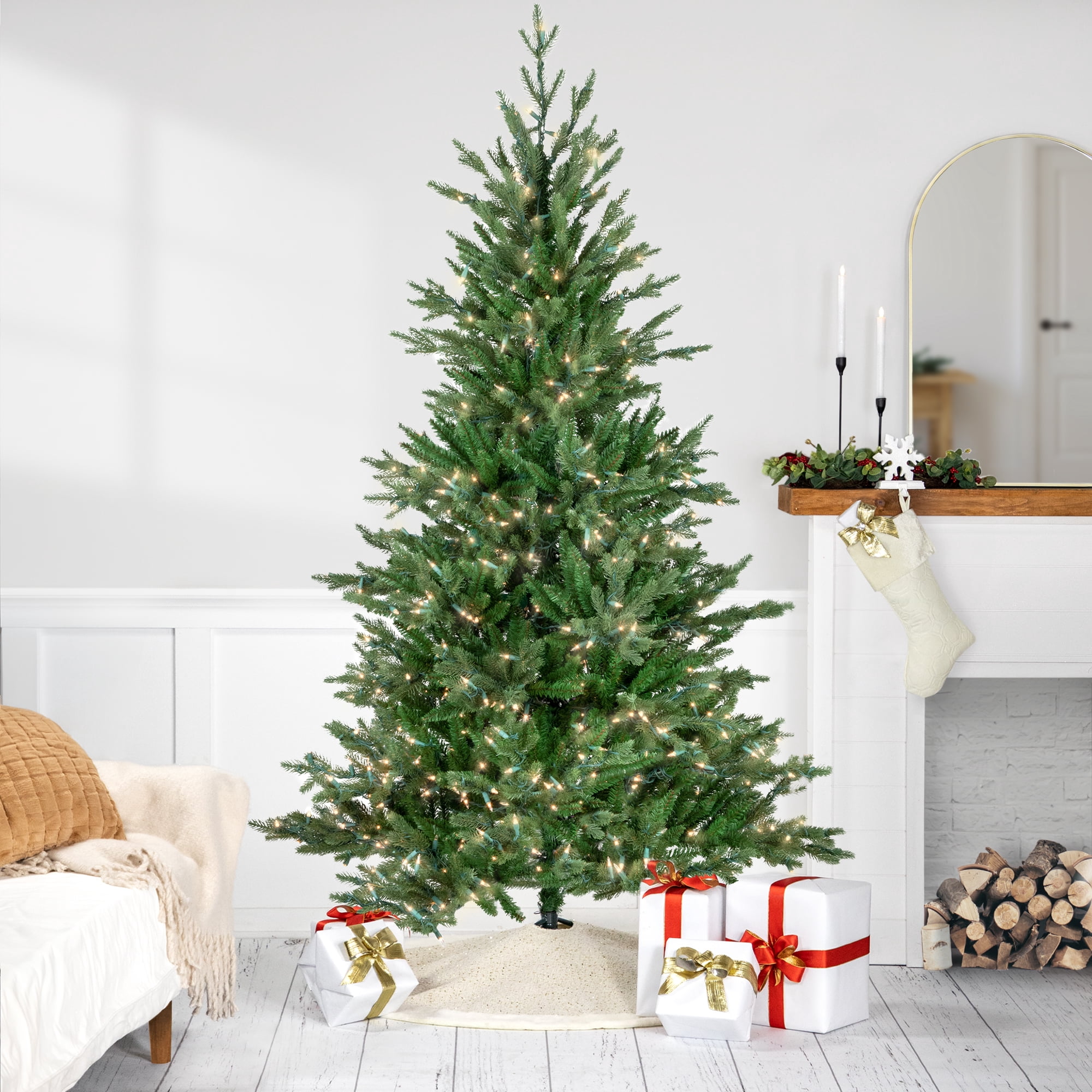 6' Pre-Lit Grande Spruce Artificial Christmas Tree Clear Lights