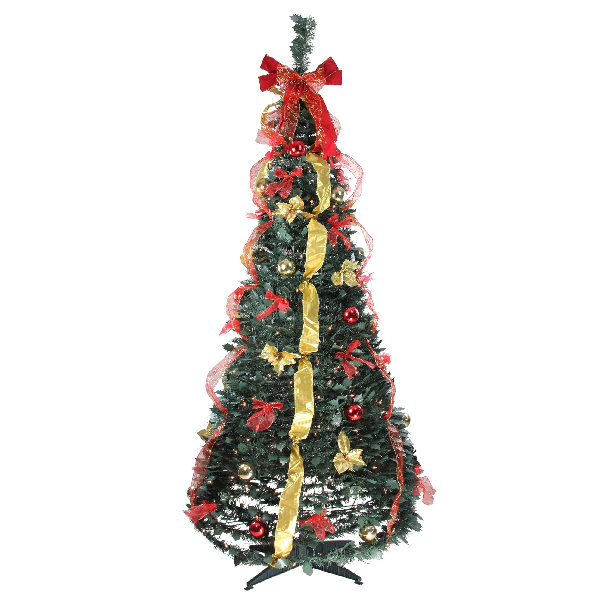 18'' Mardi Gras Tinsel Tree Christmas Holiday Tree 1.5FT Table-Top