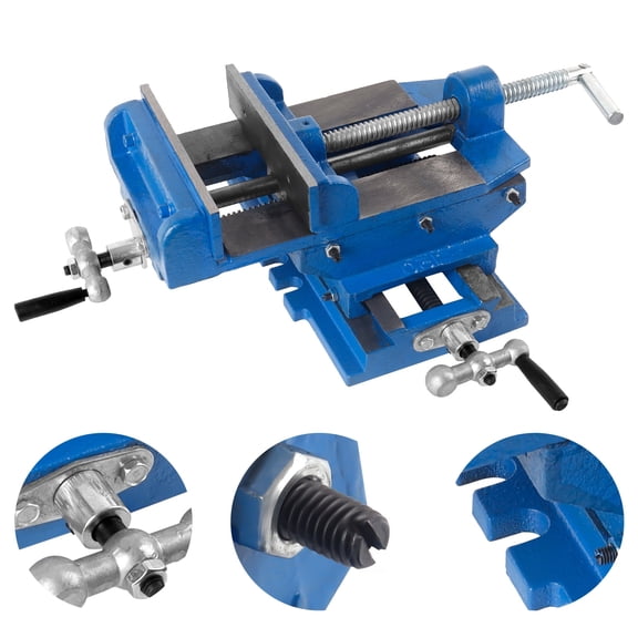 6" Precision Positioning Vise, Cast Iron Frame, Workpiece Security, X-Y Bench Vise, Drill Press Work Positioning Vise, for Factory Operation, Machine Service, Workshop Task