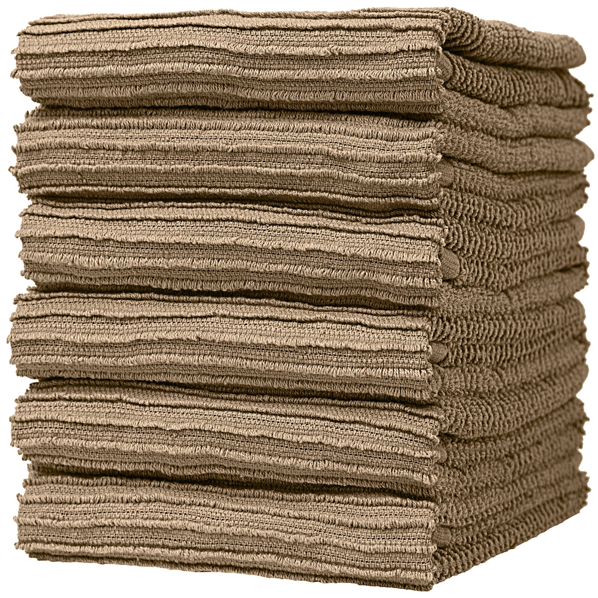 6 Premium Kitchen Towels (16x 26, 6 Pack) Large Cotton Kitchen Hand Towels Ribbed Design 340 GSM Highly Absorbent Tea Towels Set with Hanging Loop