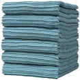 thumbnail image 1 of 6 Premium Kitchen Towels (16x 26, 6 Pack)  Large Cotton Kitchen Hand Towels  Ribbed Design  340 GSM Highly Absorbent Tea Towels Set With Hanging Loop  Aqua, 1 of 6