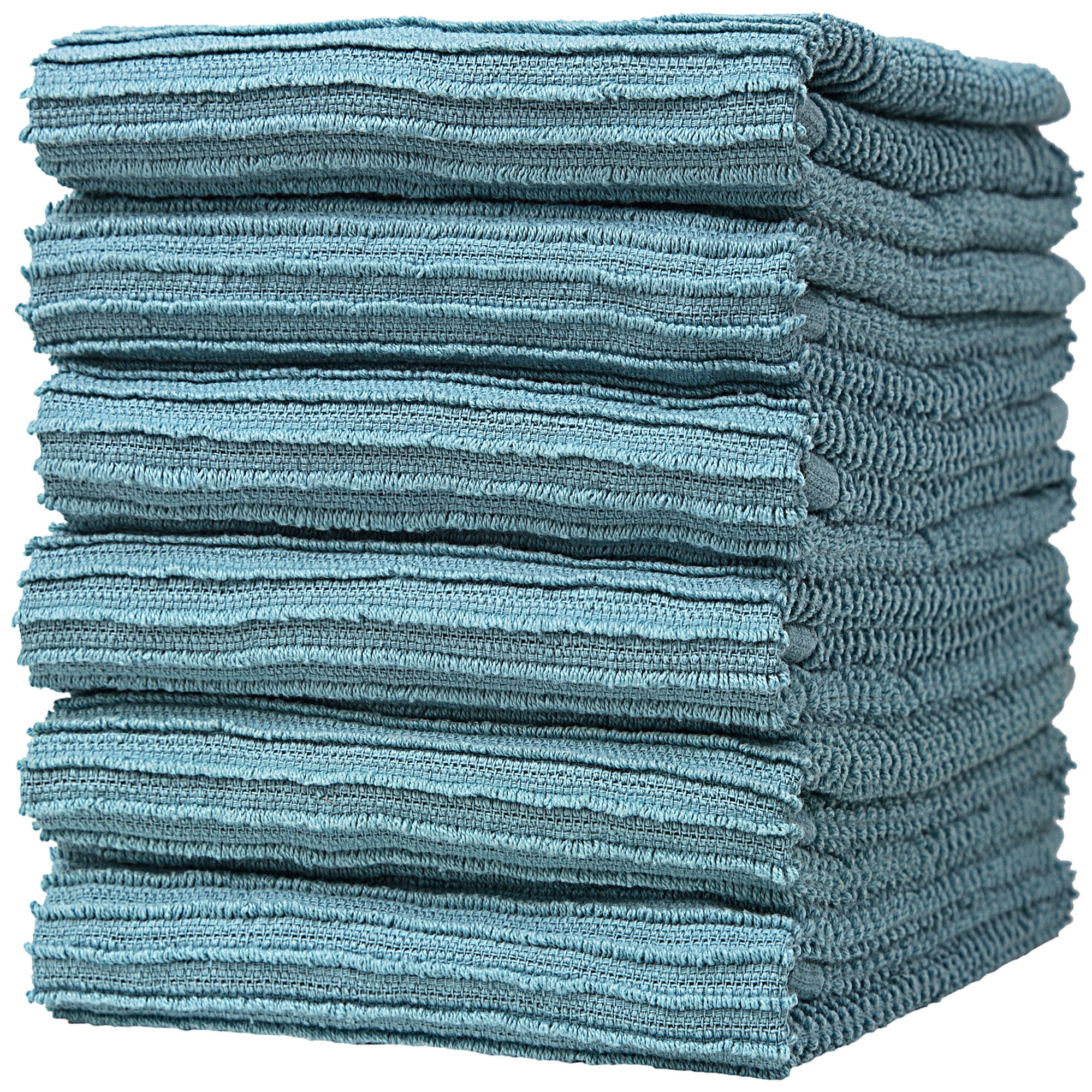 6Pack Premium Large Cotton Kitchen Towels, Ribbed Design (16x26in
