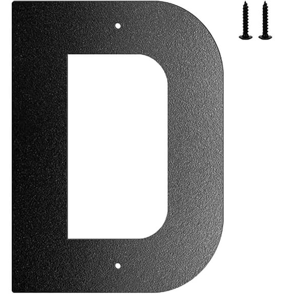 6" Premium Modern Black Metal House Numbers & Letters for Outdoors, Weatherproof Address Plaque with Pre-Drilled Holes for Easy Installation on Mailboxes, Homes, Or Gardens