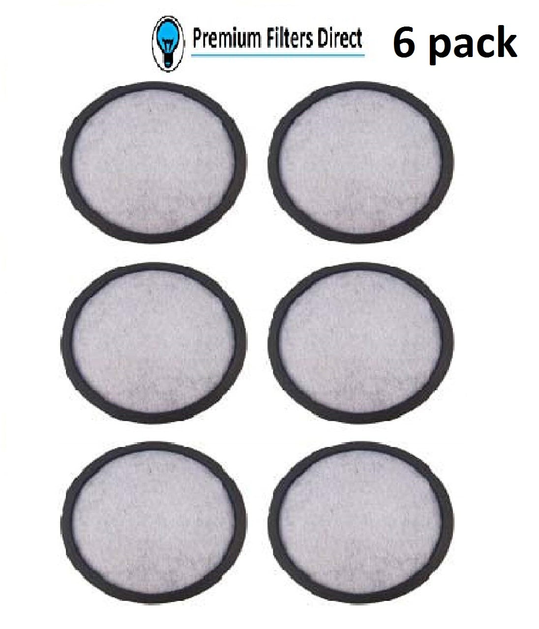 PREMIUM FILTERS DIRECT (6) Premium Replacement Charcoal Water Filter Disks for All Mr. Coffee Machines, Replaces Filter Disc, 6 Pack