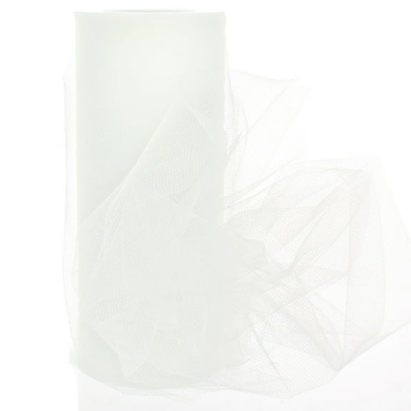 6" Premium Tulle White 25 Yard