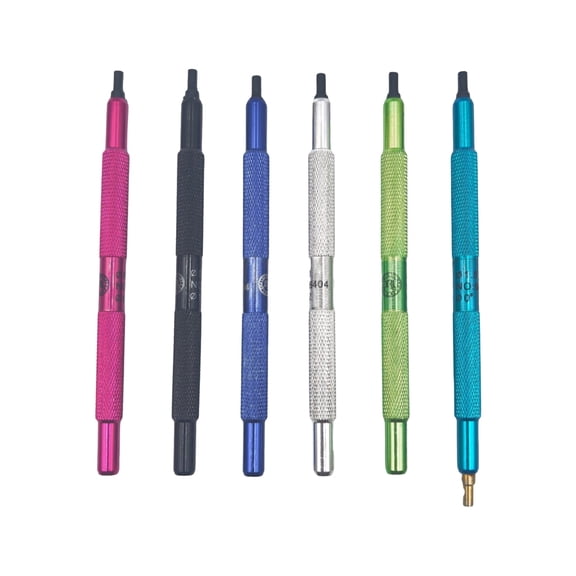 6 Professional Grade Punches Tools For Watch Repair Colorful Aluminum Handles Double Ended Design