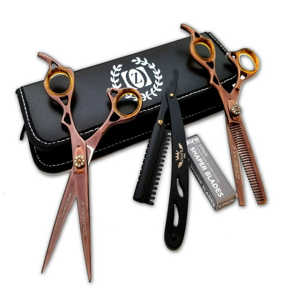 6" Professional Hair Cutting Japanese Scissors Thinning Barber Shears Set Kit