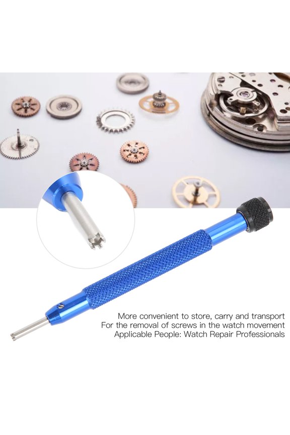 6-Prong Screwdriver for Watch Bands + Plastic Case, Ideal for Home & Workshop Use Professional Watch Repair Tool Set