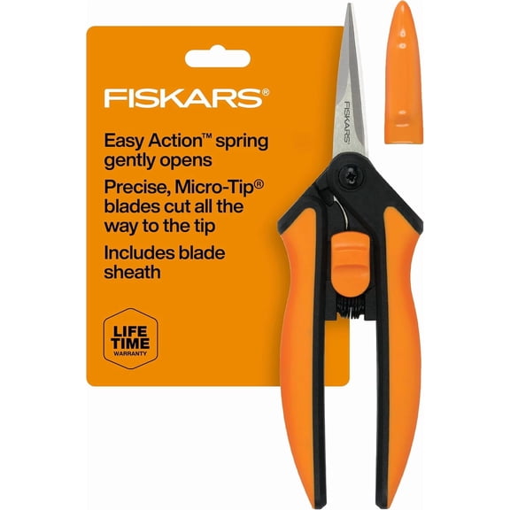 6" Pruning Scissors for Flower Stems, Herbs, Buds, and Small Plants, Garden Snips with Stainless Steel Blades, Gardening Trimmers with Comfortable Handle