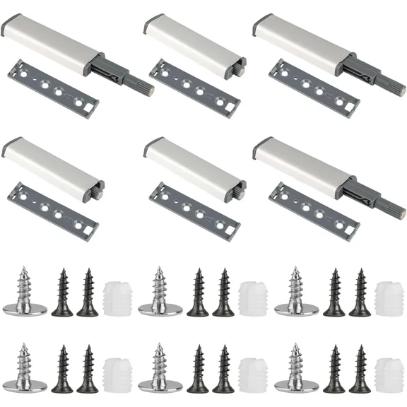 6 Push To Open Door Opener Set-Stainless Steel Door Damper,Automatic Door Opener