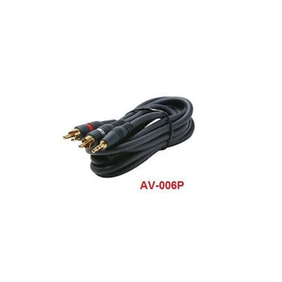 6' Python 3.5Mm Male To 2-Rca Male Audio Cable Av-006P