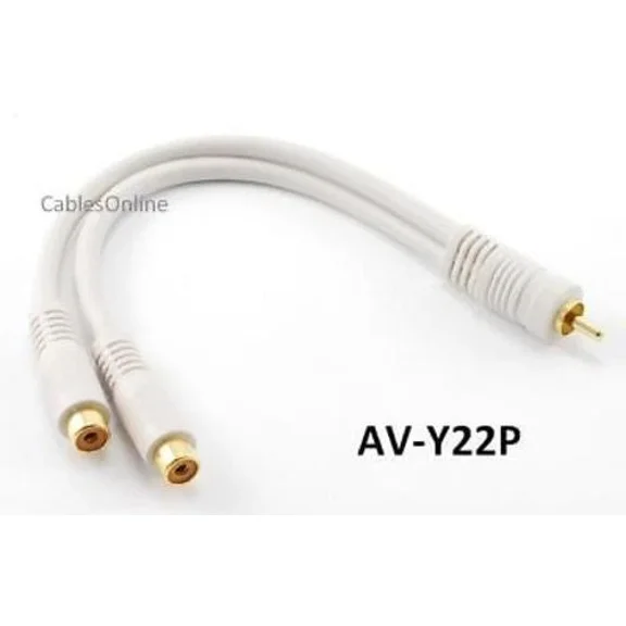 6" Python Rca To 2Rca Gold Plated Audio Stereo Cable