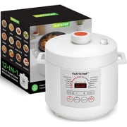 6 QT Electric Pressure Cooker - 9 Function Digital Countertop with Preset Cooking Modes, Adjustable Time & Temp Settings White
