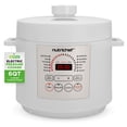 thumbnail image 1 of 6 QT Electric Pressure Cooker - 9 Function Digital Countertop with Preset Cooking Modes, Adjustable Time & Temp Settings (White), 1 of 7
