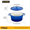 thumbnail image 1 of 6 QT Enameled Dutch Oven Pot with Lid, Cast Iron Cookware for Baking, Cooking, Non-stick Enamel Coated (Blue), 1 of 6