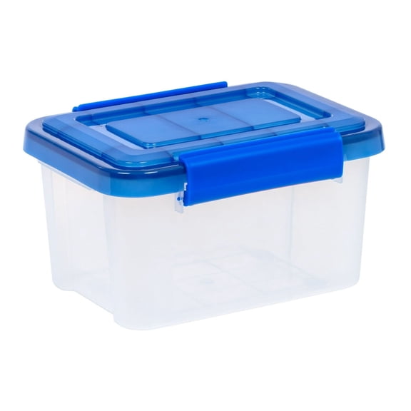6 Qt Plastic Storage Bins with Lids - Airtight Containers, Clear Stackable Totes for Organization, Garage, Pantry, Seasonal Decor, Tools - Heavy Duty