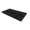 thumbnail image 1 of 6 Qty Cowhide-Black 8 Slot Flocked Storage Tray Inserts - For Merchandise Jewelry & Organization - N'icePackaging, 1 of 10