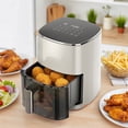 thumbnail image 1 of TINKLE WELL Air Fryer, 6-Quart 12-in-1 Multi-Cooker with Viewing Window for Oil-Free Frying, Baking & Dehydrating, Up to 400°F, Beige, 1 of 8