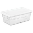 6 Quart Clear Plastic Stackable Storage Container Bin Box Tote with