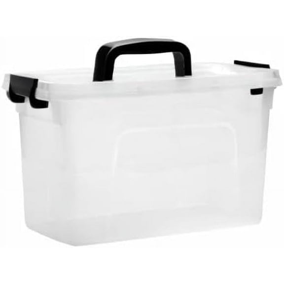 6 Quart Clear Storage Latch Box/Bins, 6-Pack Plastic Container with Latches and Lid