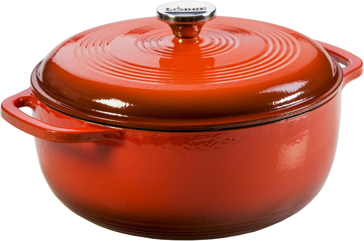 6 Quart Enameled Cast Iron Dutch Oven with Lid – Dual Handles – Oven Safe up to 500° F or on Stovetop - Use to Marinate, Cook, Bake, Refrigerate and Serve – Lagoon